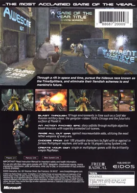 TimeSplitters 2 (USA) box cover back